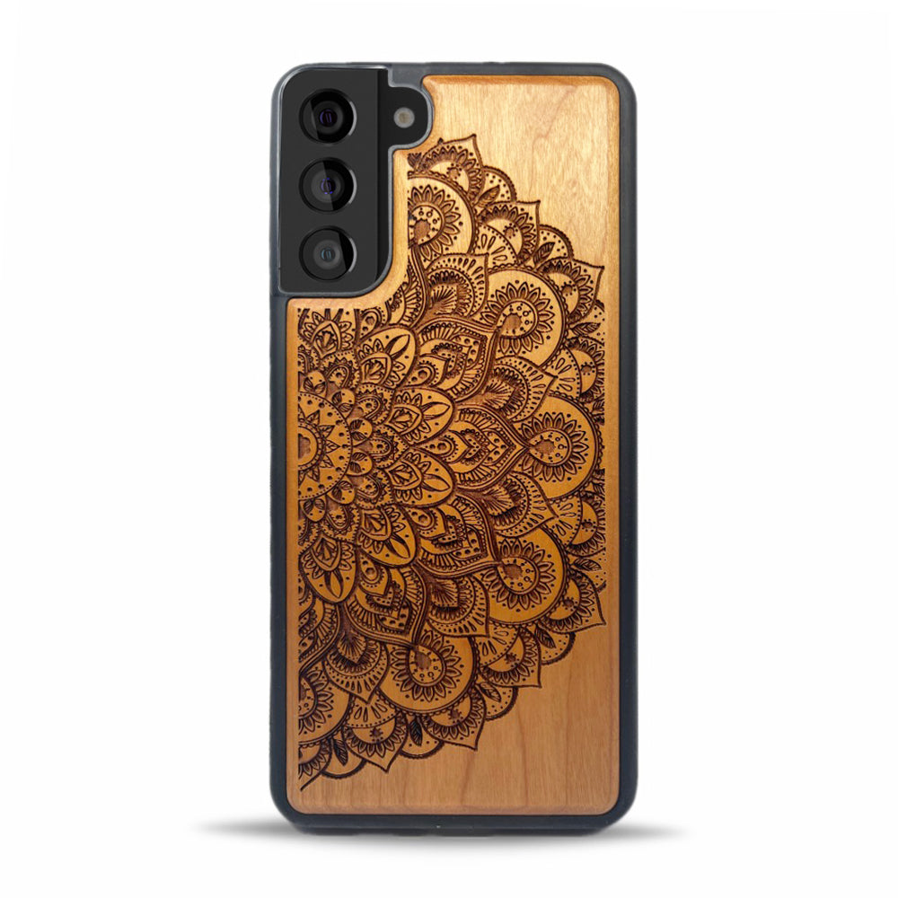 Galaxy S21 Plus Wood Phone Case Mandala
