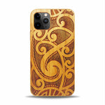 iPhone 11 Pro Max Wood Phone Case Maori