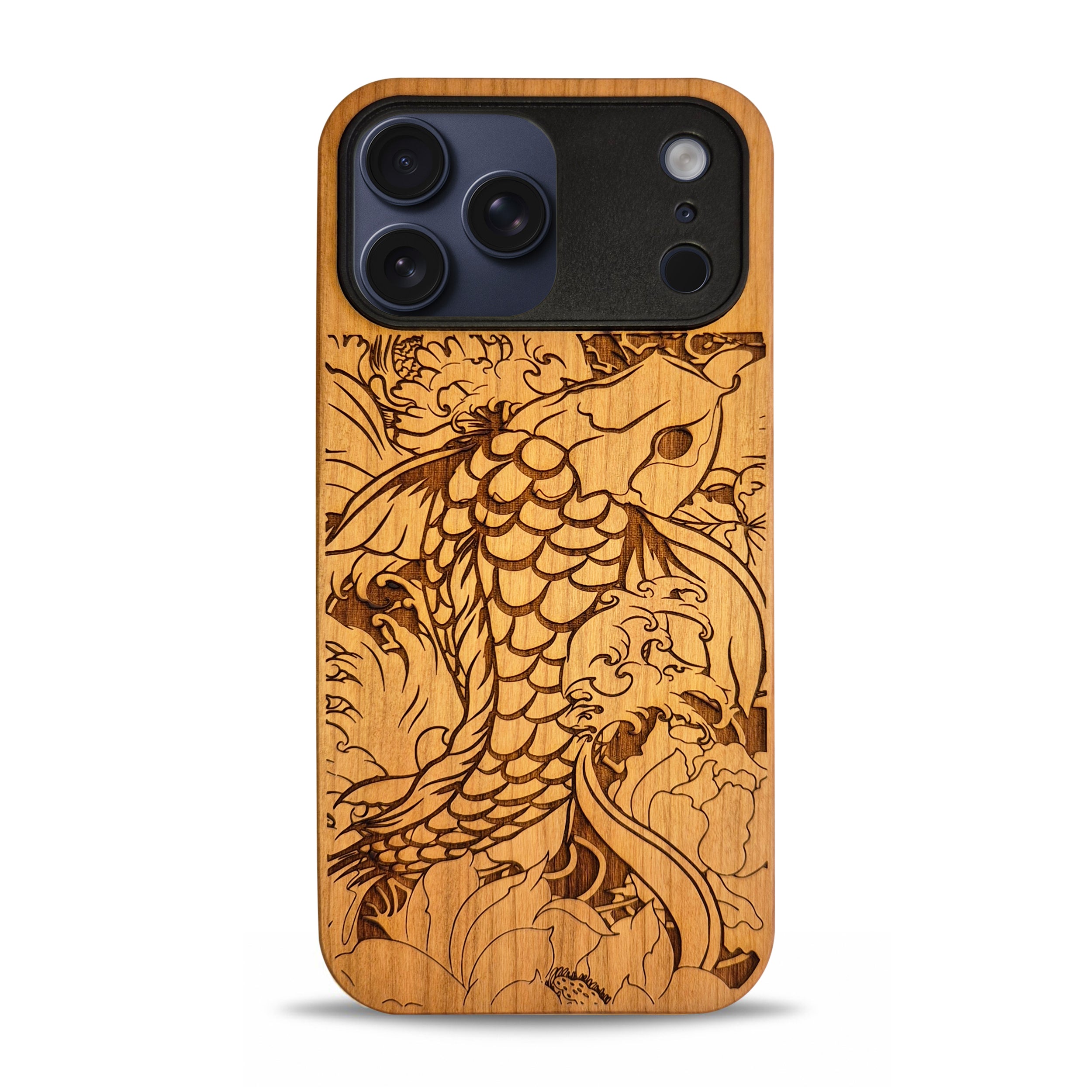 iPhone 17 Pro Max Wood Phone Case Fish