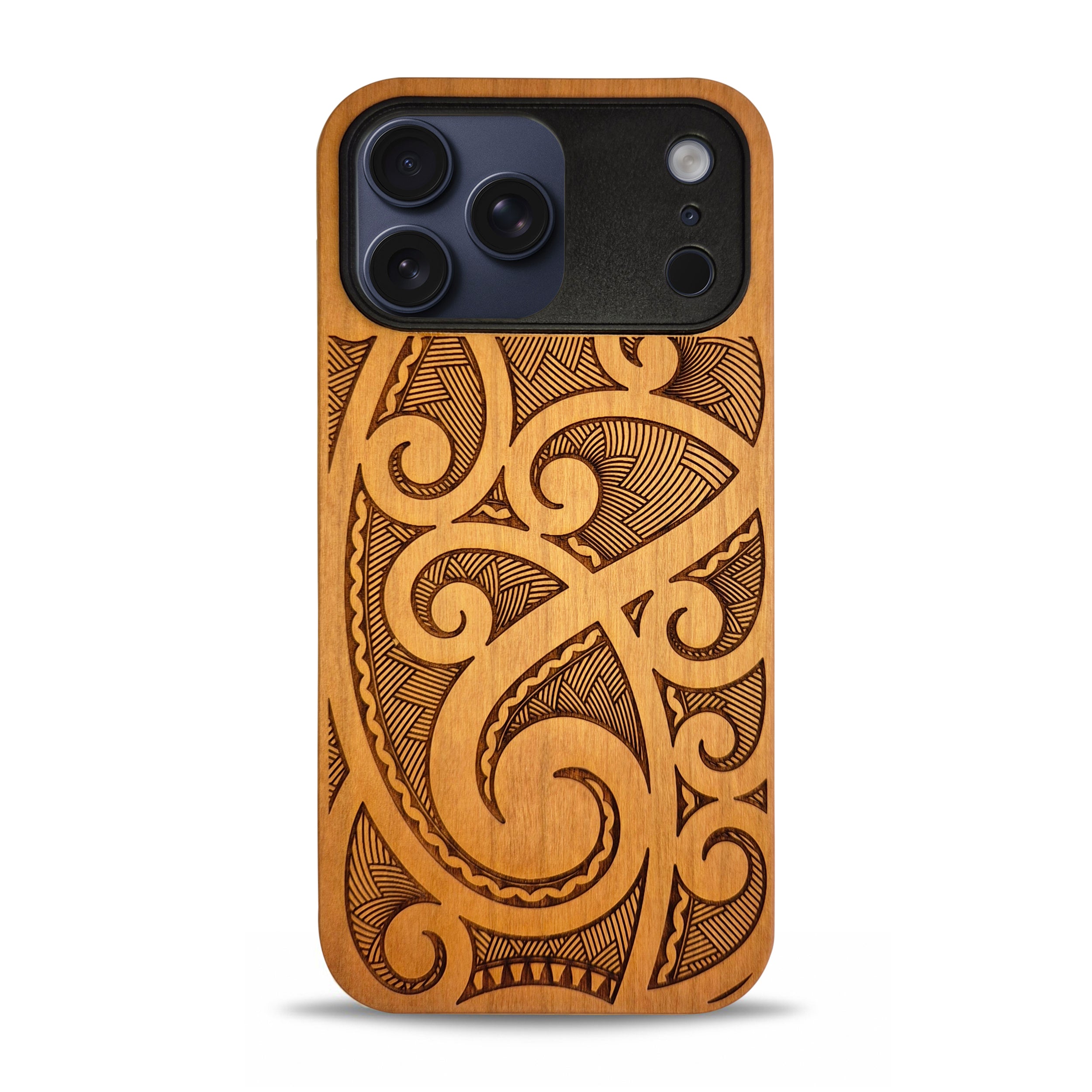 iPhone 17 Pro Wood Phone Case Maori