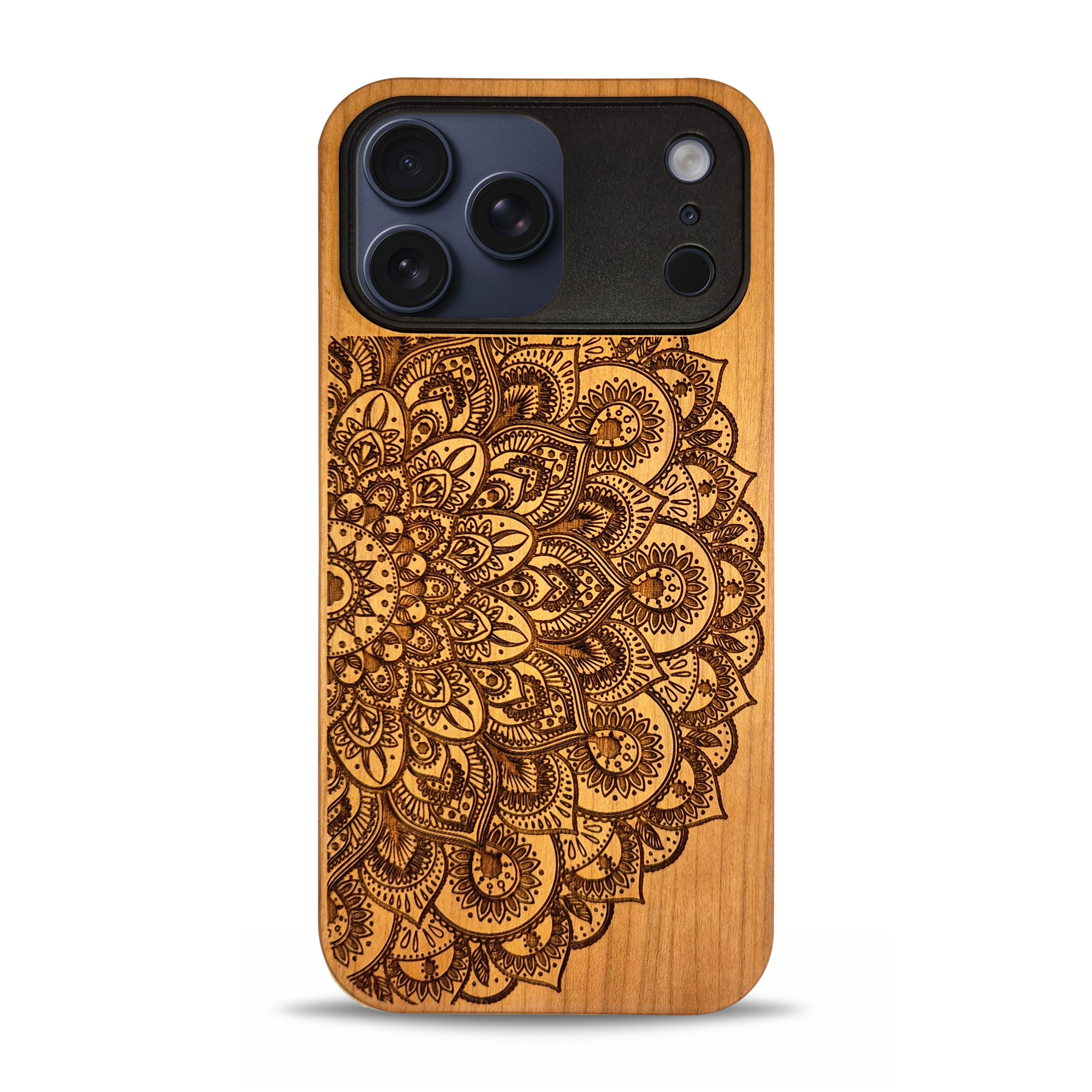 iPhone 17 Pro Wood Phone Case Mandala