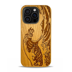 iPhone 16 Pro Max Wood Phone Case Wave