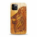 iPhone 15 Pro Wood Phone Case Lion