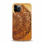 iPhone 15 Pro Wood Phone Case Mandala