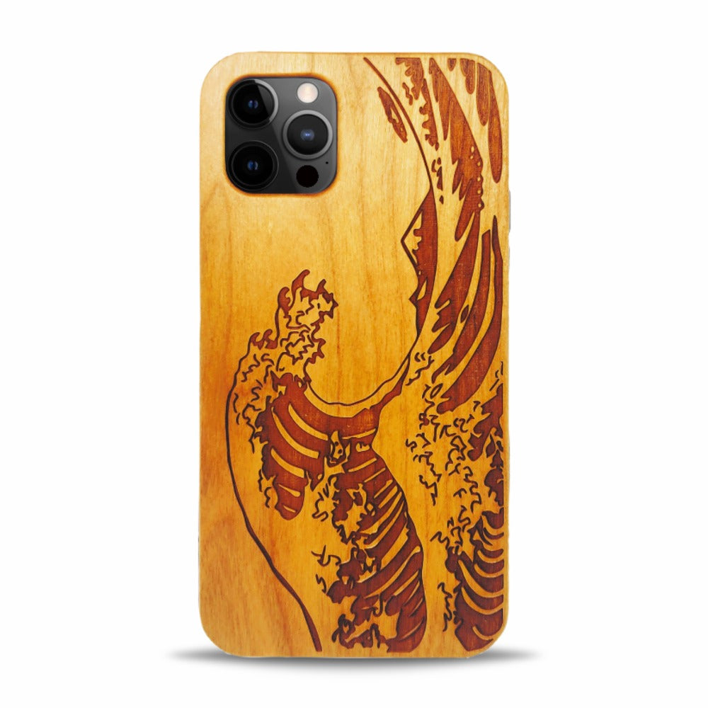 iPhone 15 Pro Wood Phone Case Wave