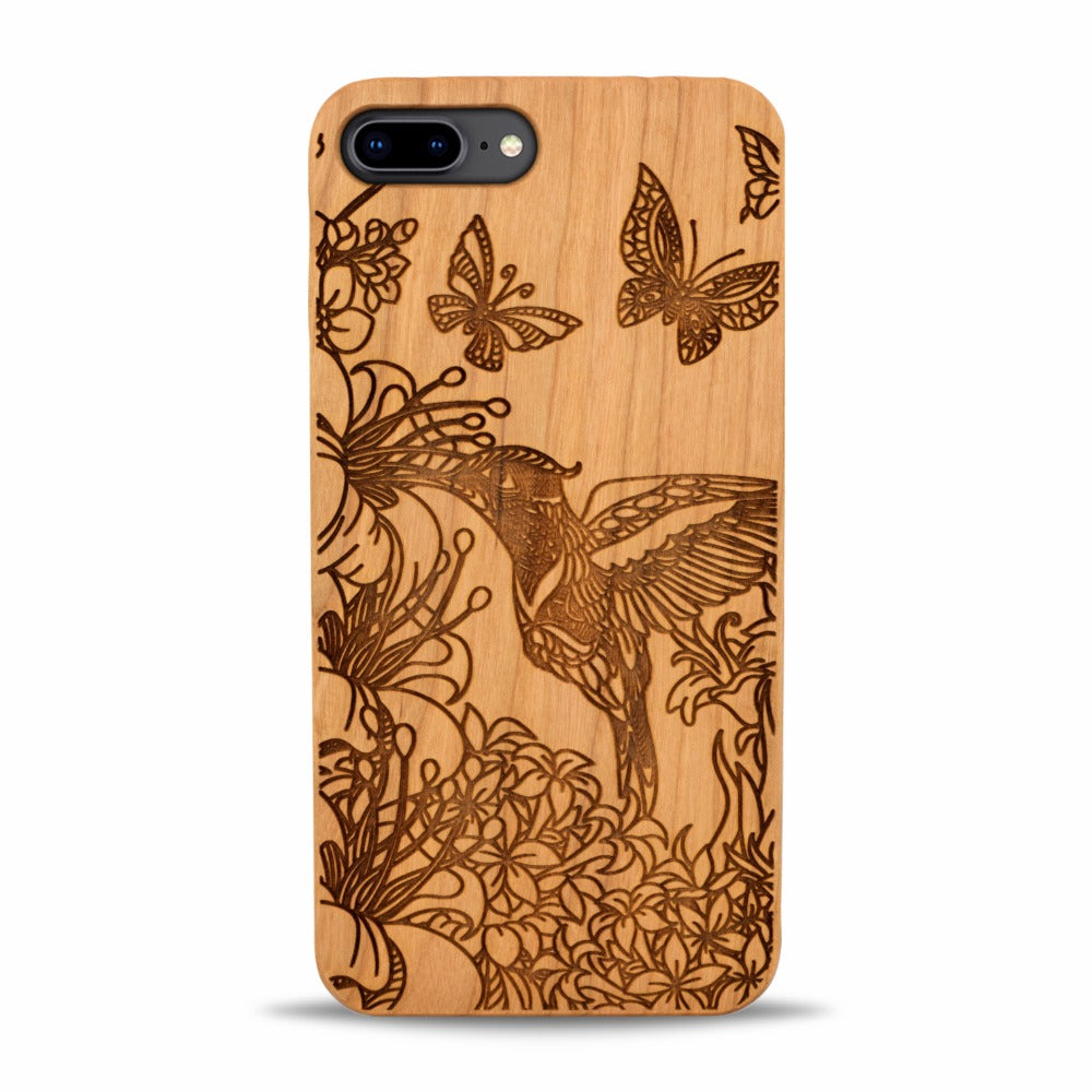 iPhone 7 Plus Wood Phone Case Bird