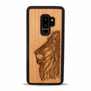 Galaxy S9 Plus Wood Phone Case Lion