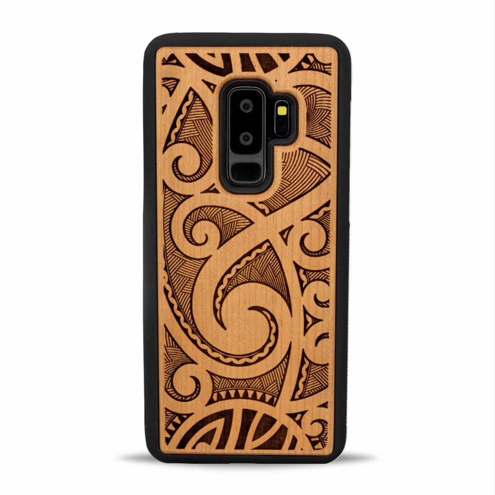 Galaxy S9 Plus Wood Phone Case Maori