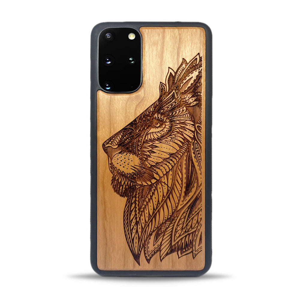 Galaxy S20 Plus Wood Phone Case Lion