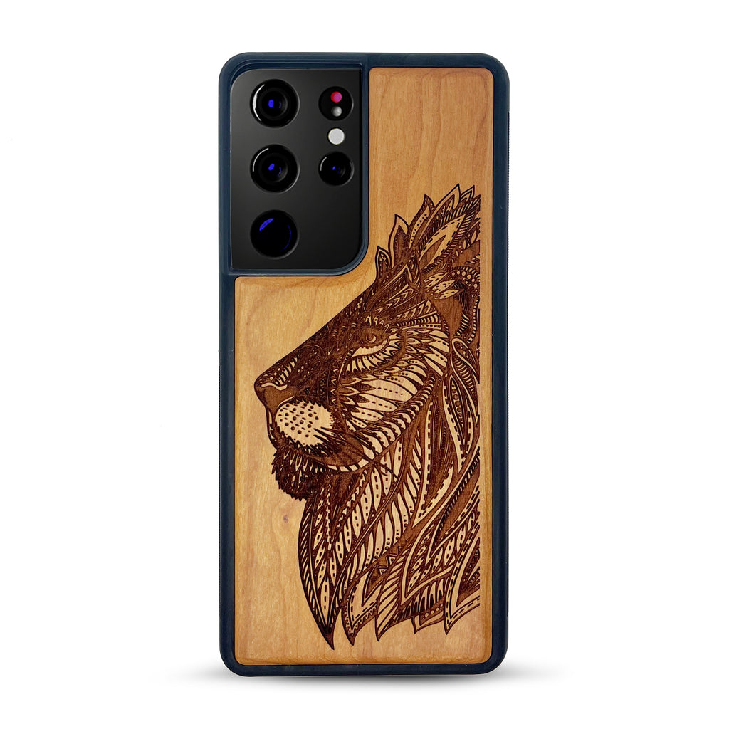 Galaxy S21 Ultra Wood Phone Case Lion