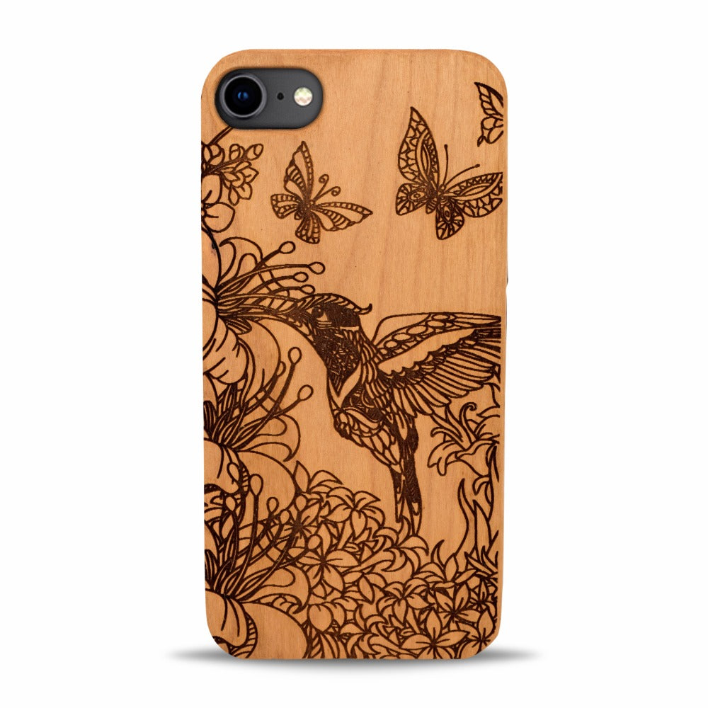 iPhone 7 Wood Phone Case Bird