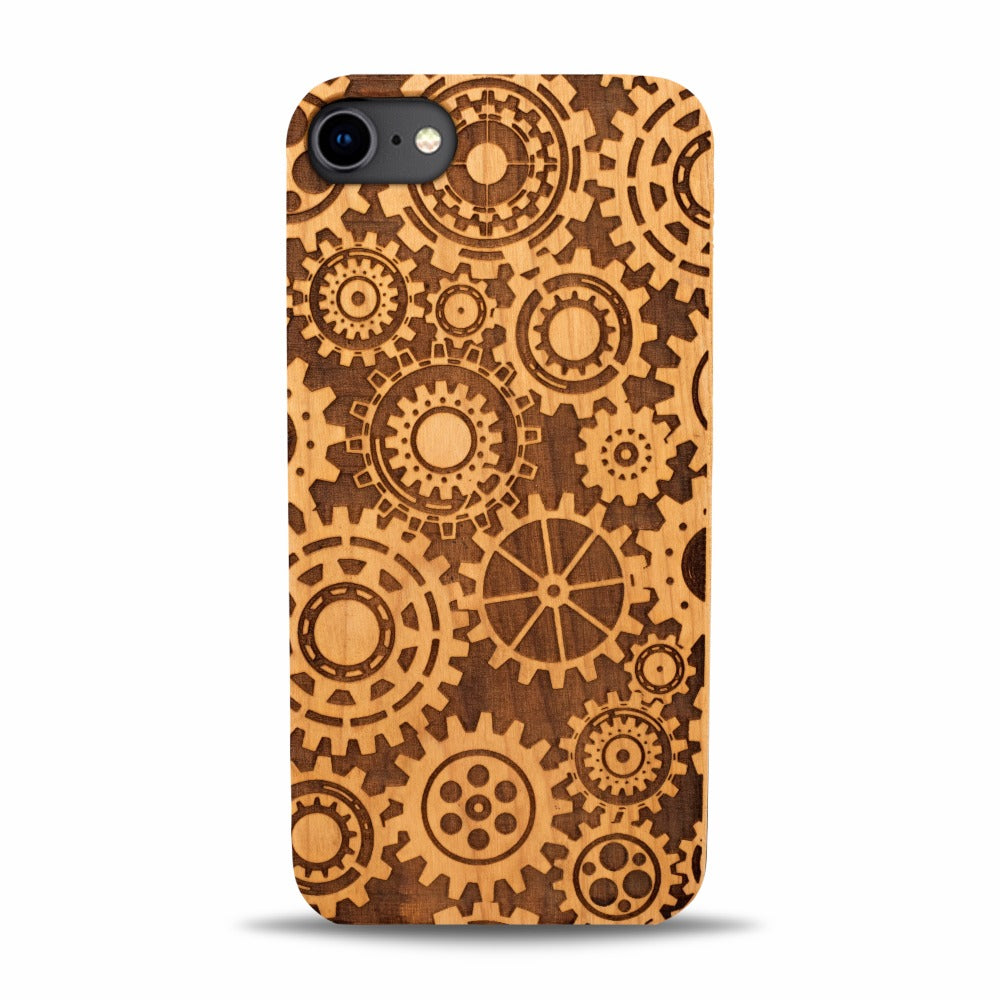 iPhone SE, 8, 7, 6 Wood Phone Case Cogs