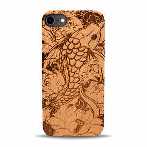 iPhone 7 Wood Phone Case Fish