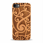 iPhone SE, 8, 7, 6 Wood Phone Case Maori