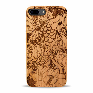 iPhone 7 Plus Wood Phone Case Fish