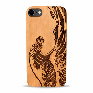 iPhone SE, 8, 7, 6 Wood Phone Case Wave