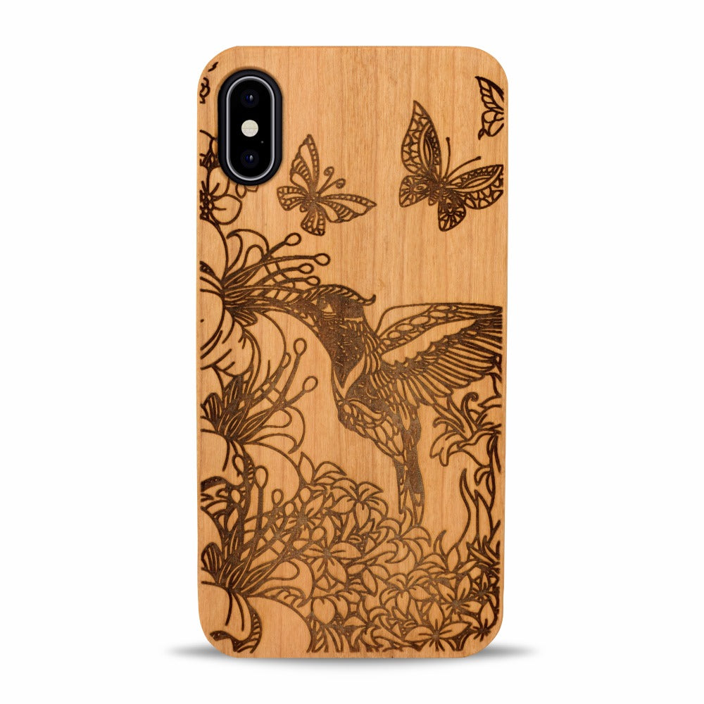 iPhone X(s) Wood Phone Case Bird