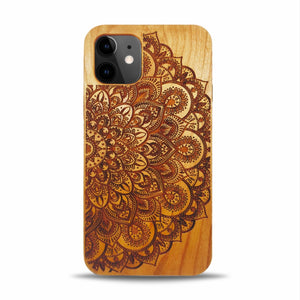 iPhone 11 Wood Phone Case Mandala