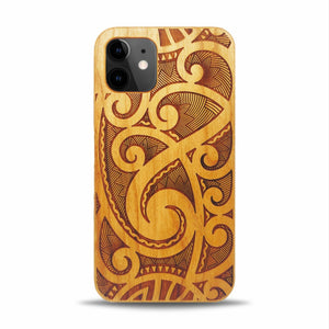 iPhone 11 Wood Phone Case Maori