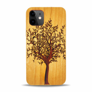 iPhone 12 Wood Phone Case Tree