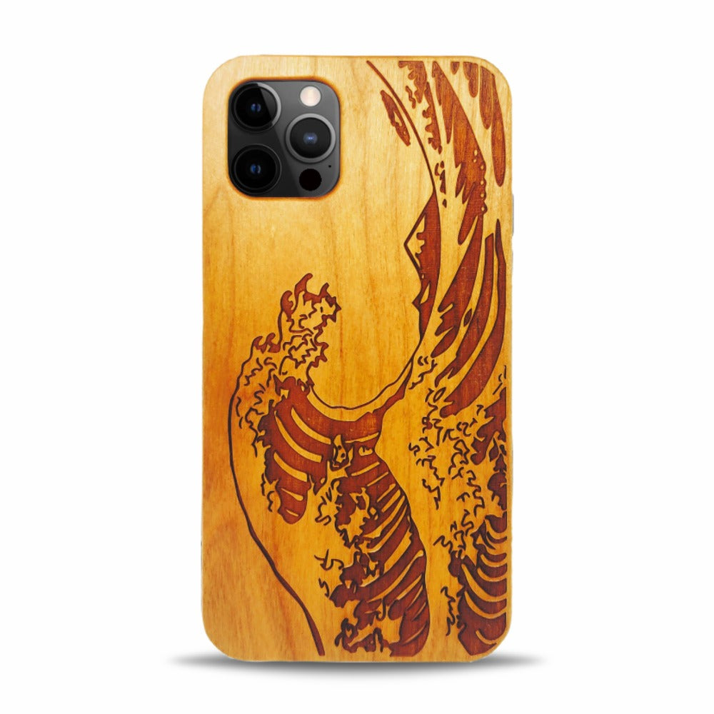 iPhone 12 Pro Max Wood Phone Case Wave